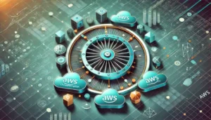 AWS Resource Management with CloudFormation diagram showing various AWS services interconnected.